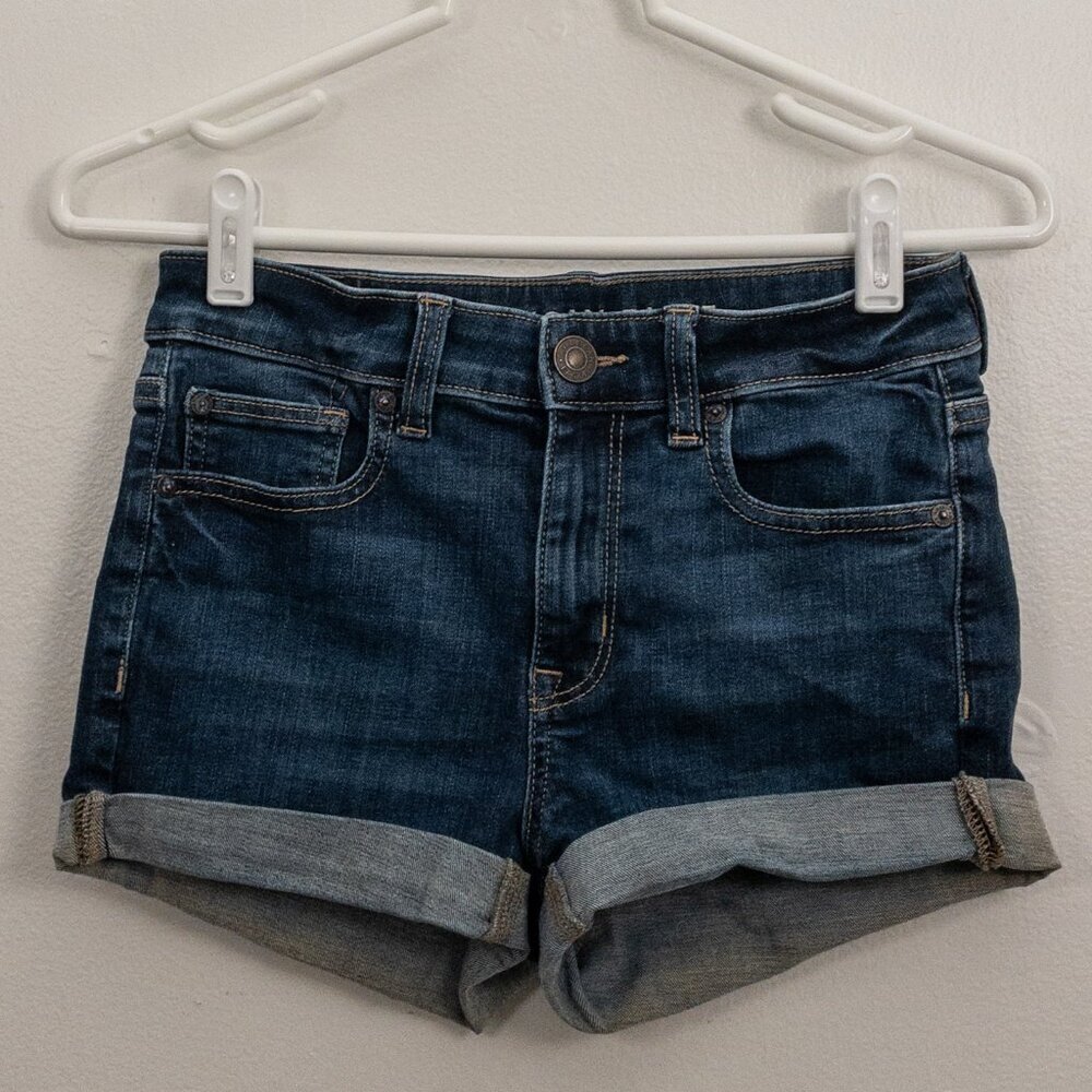 AE Next Level High-Waisted Cuffed Denim Shorts – Size XS/S